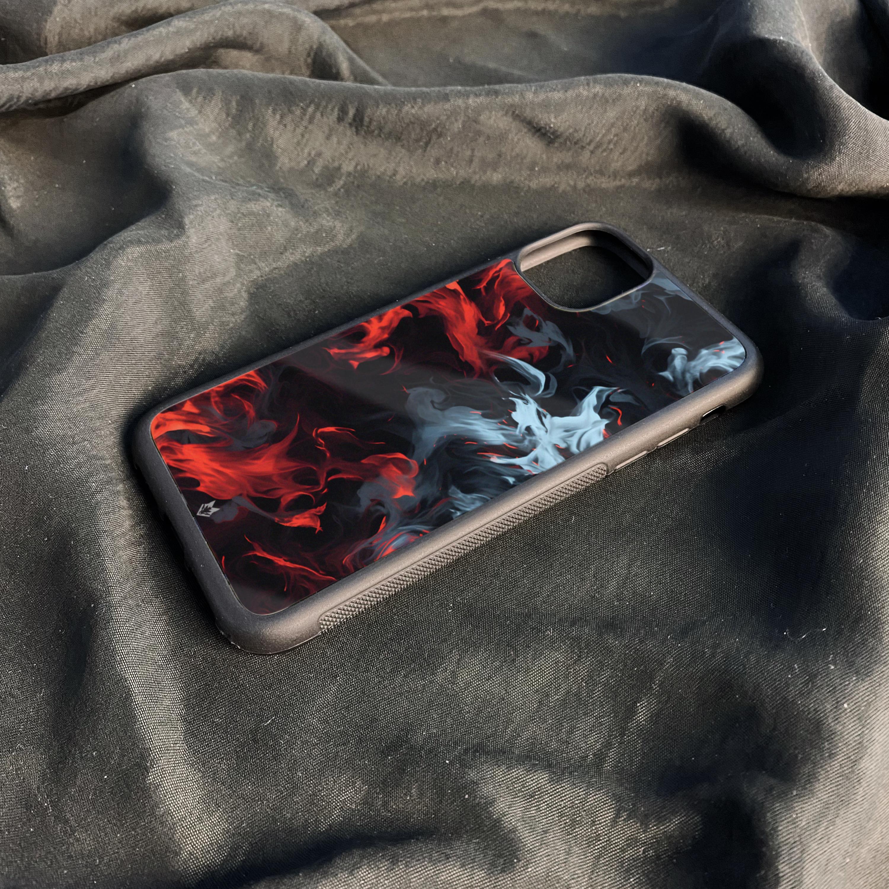 Tempered Glass Glossy iPhone Case Omega Vortex – Vulpa Design