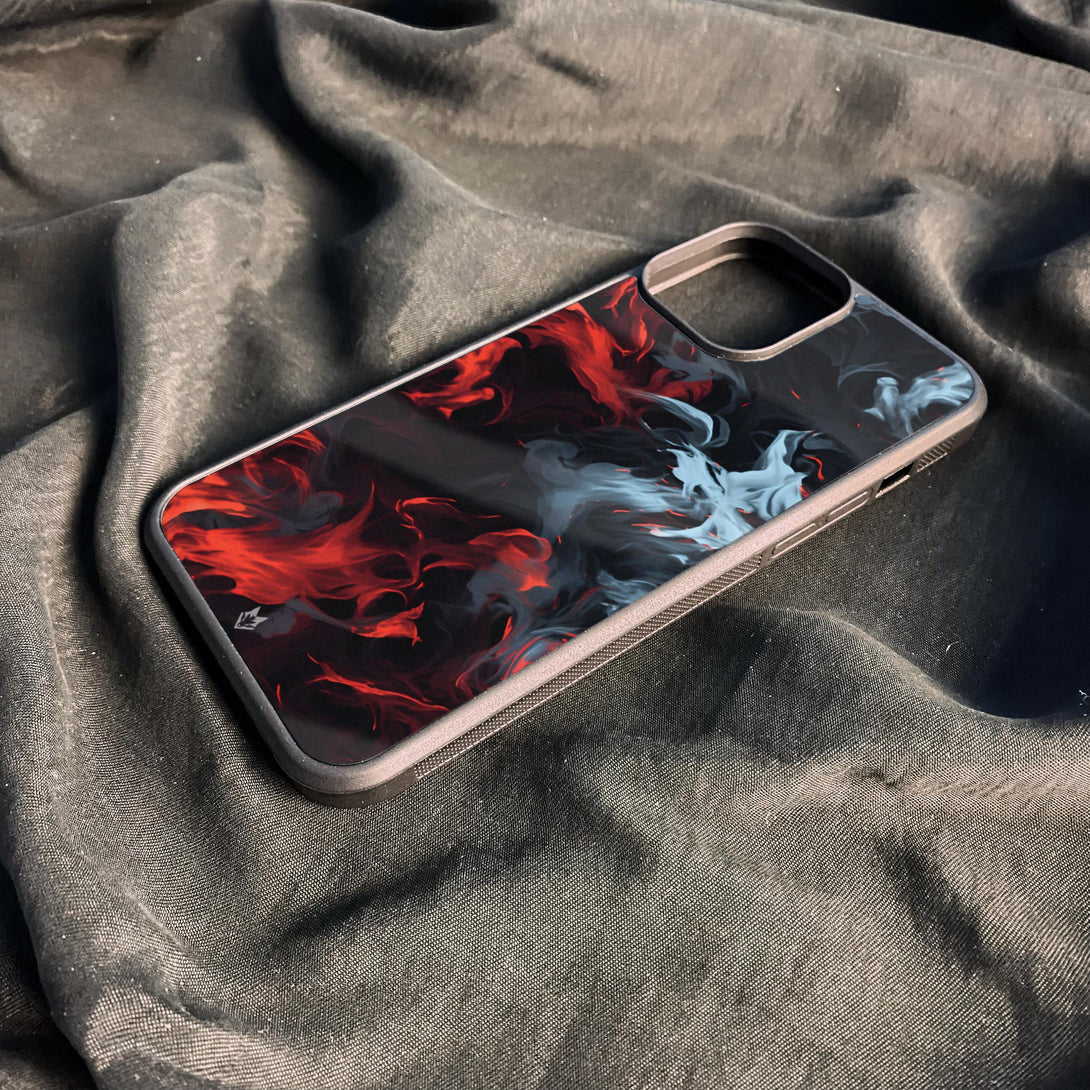 Tempered Glass Glossy iPhone Case Omega Vortex – Vulpa Design