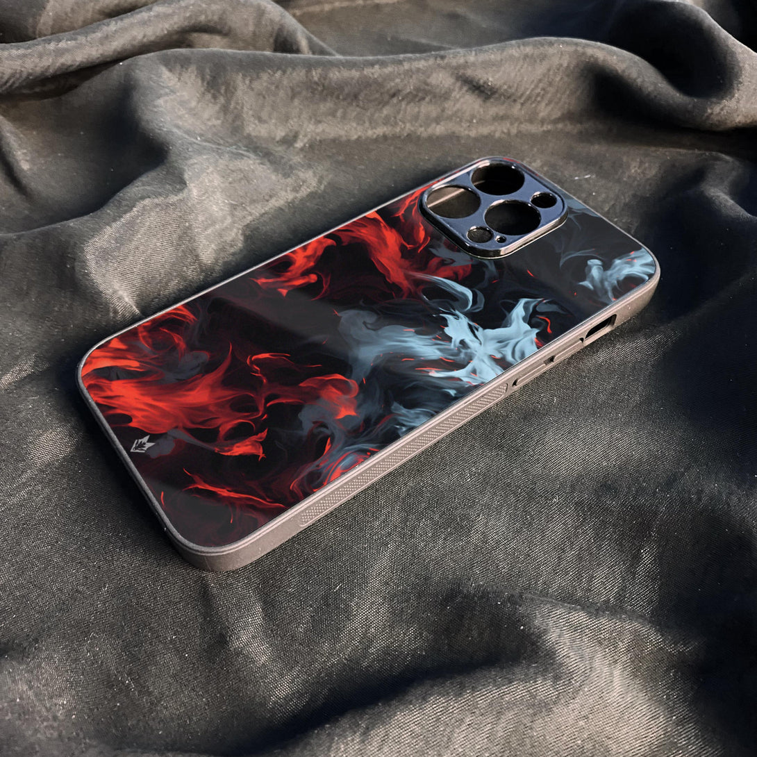 Tempered Glass Glossy iPhone Case Omega Vortex – Vulpa Design