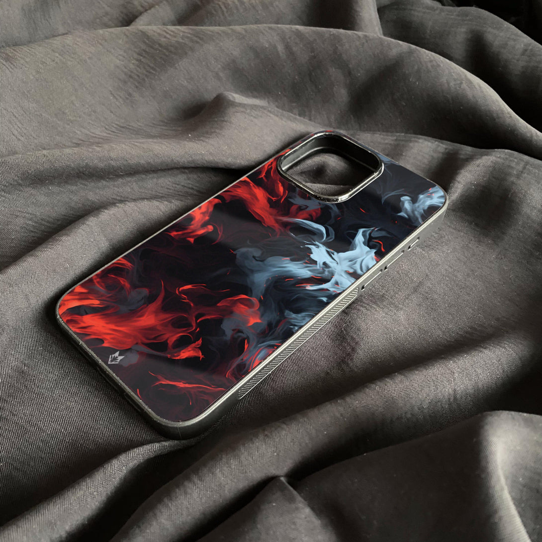 Tempered Glass Glossy iPhone Case Omega Vortex – Vulpa Design